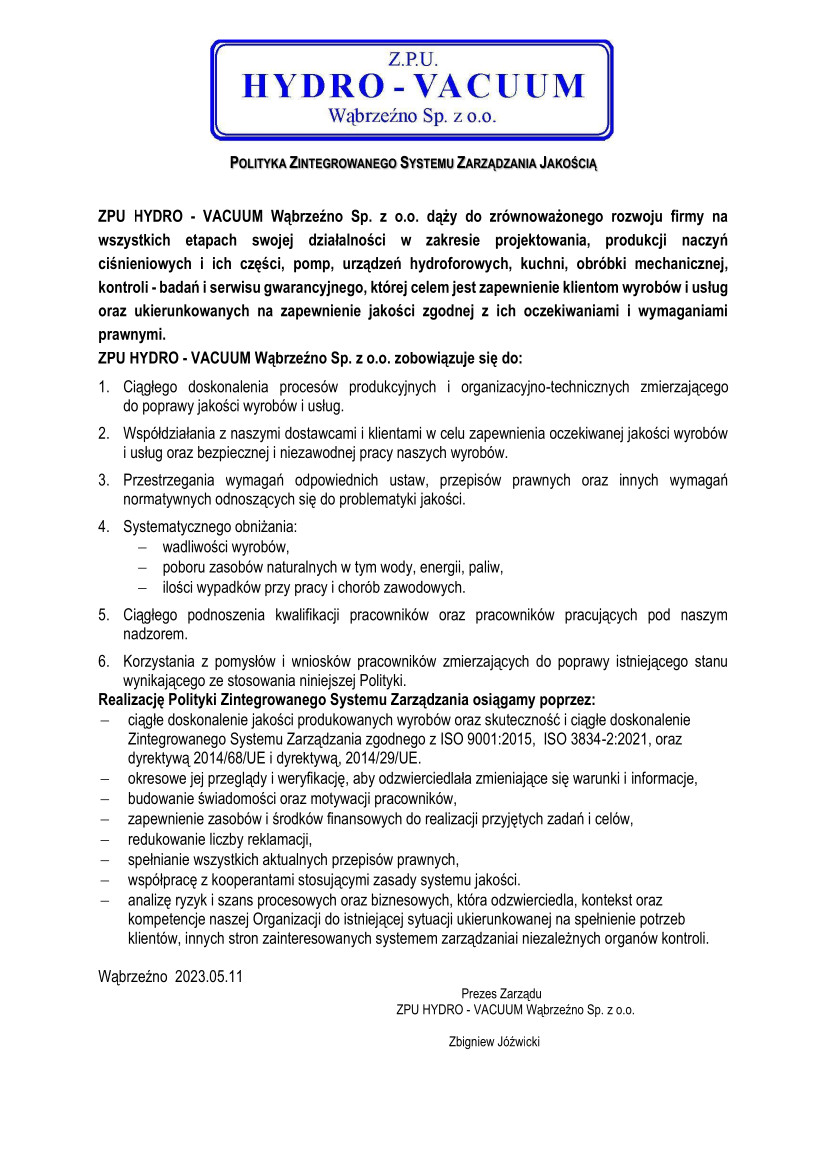 polityka_zintegrowanego_systemu_zarzadzania_jakoscia_2023